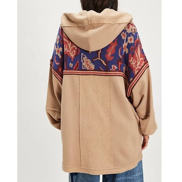 Free People Bowery Cardigan Hoodie Oversized Slouchy Cotton Jacket - Picture 6 of 12